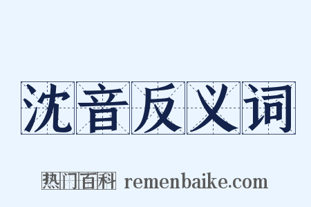沈音反义词是什么意思的图片
